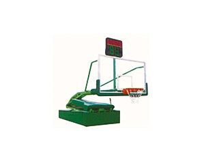 手动液压篮球架(高强度安全玻璃篮板) 伸臂2.55m