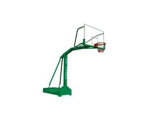 独臂方管移动篮球架(高强度安全玻璃篮板) 伸臂2.25m