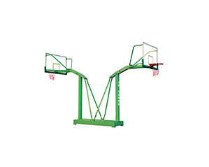 拆装式双臂燕式篮球架 (高强度安全玻璃篮板)    伸臂≥1.8m